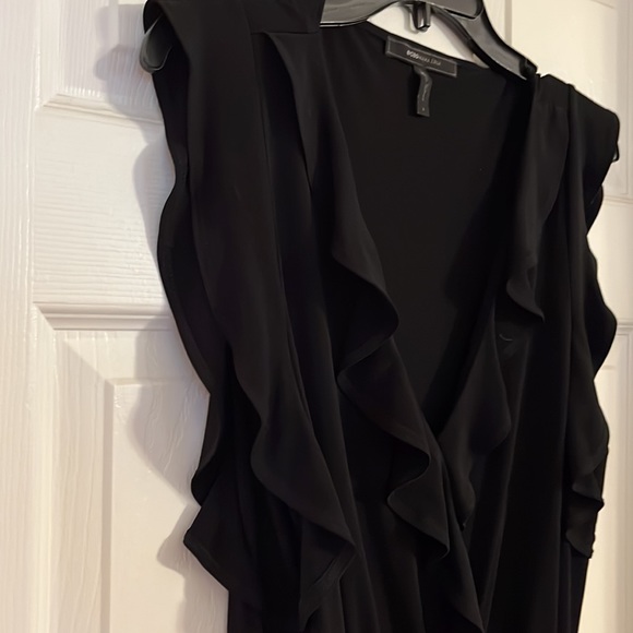 BCBG Max Azria black ruffle romper - Picture 3 of 8
